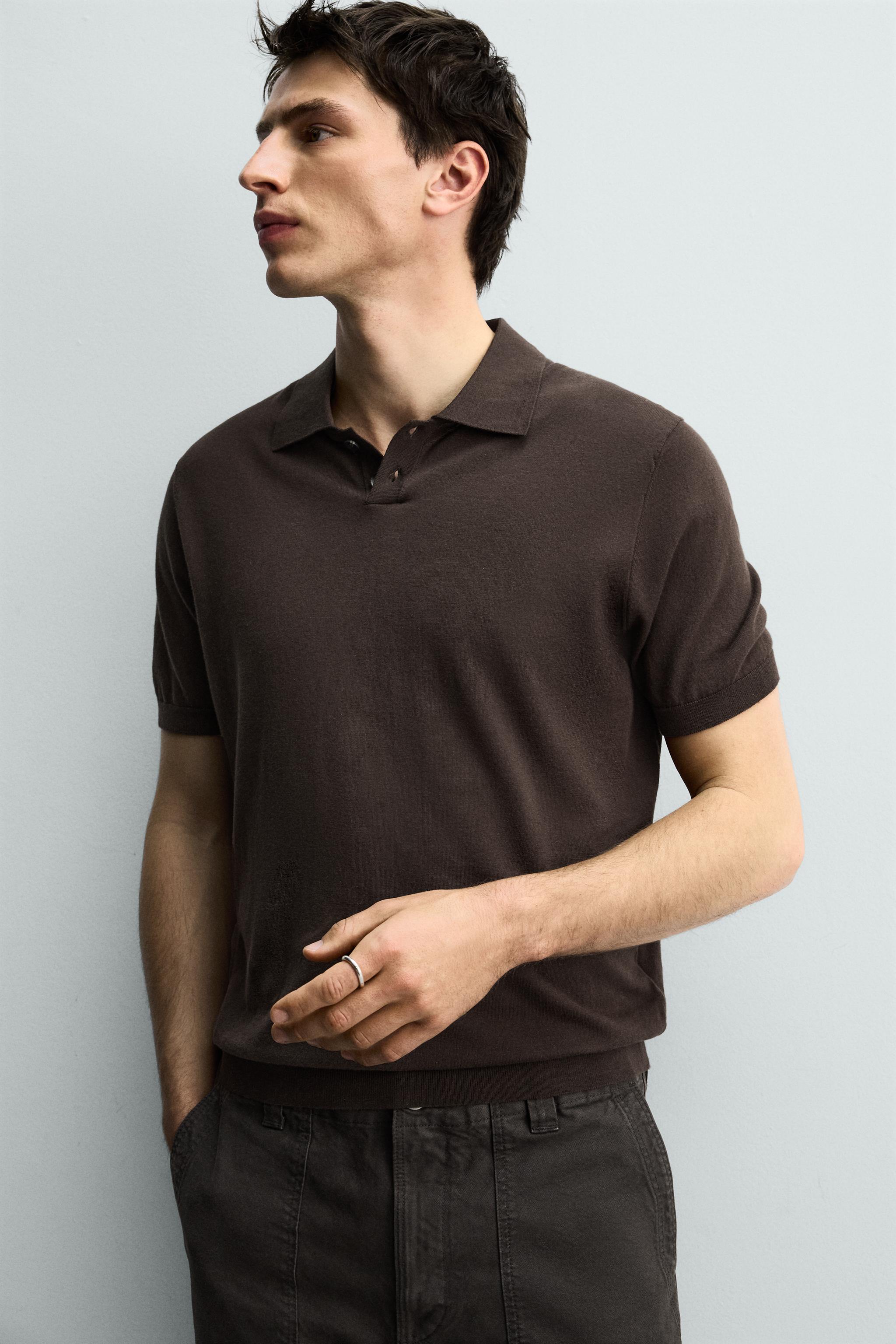 POLO REGULAR FIT EN COTON ET LIN